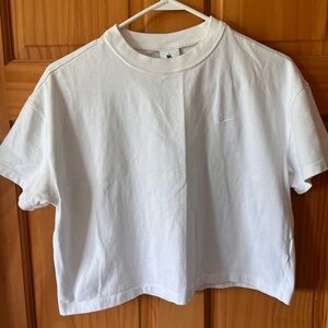 Nike White Cropped T-Shirt